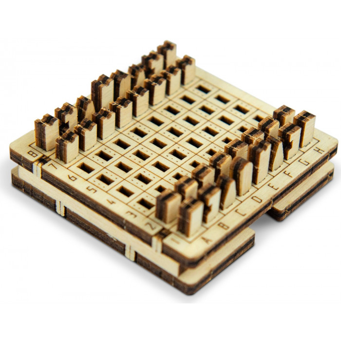 WOODEN CITY 3D puzzle hra mini Šachy