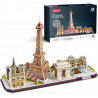 CUBICFUN Svítící 3D puzzle CityLine panorama: Paříž 115 dílků