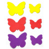Pěnoví motýlci, samolepicí - 5,5 x 4,5 cm a 3,5 x 3 cm, 60 ks