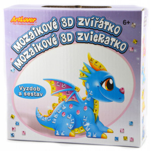 4x Mozaiková 3D zvířátka draci