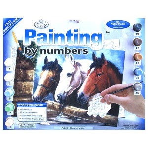 Malování podle čísel 30x40 cm- Koňské hlavy