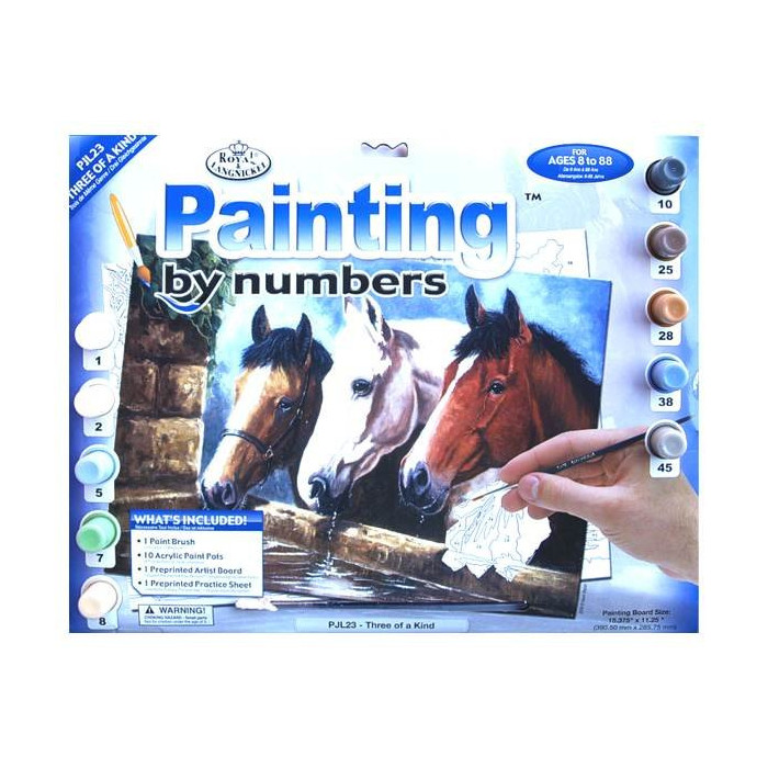 Malování podle čísel 30x40 cm- Koňské hlavy