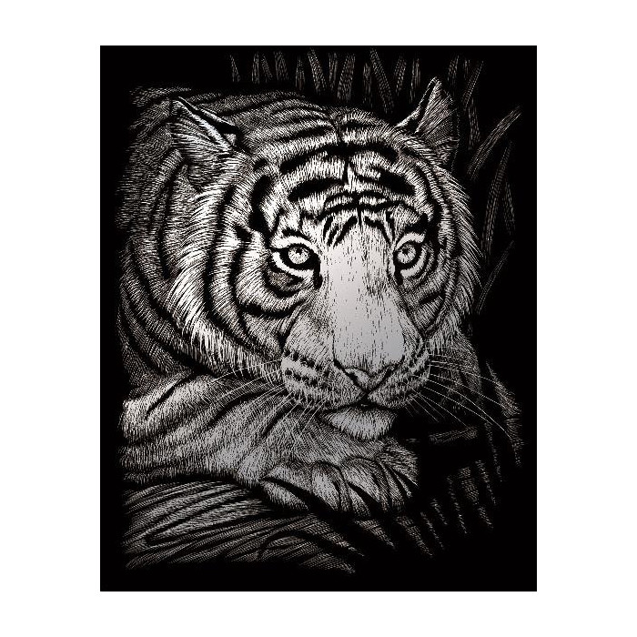 Vyškrabovací obrázek - Tygr 20x25cm