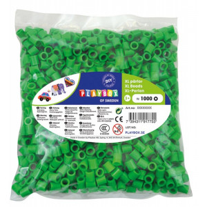 Korálky zažehlovací velké- maxi XL 1000 ks - zelené