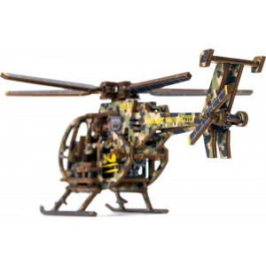 WOODEN CITY 3D puzzle Vrtulník Limitovaná edice 178 dílů