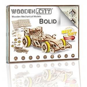 WOODEN CITY 3D puzzle Závodní vůz Bolid 108 dílů