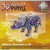 EDUCA 3D puzzle Triceratops 67 dílků