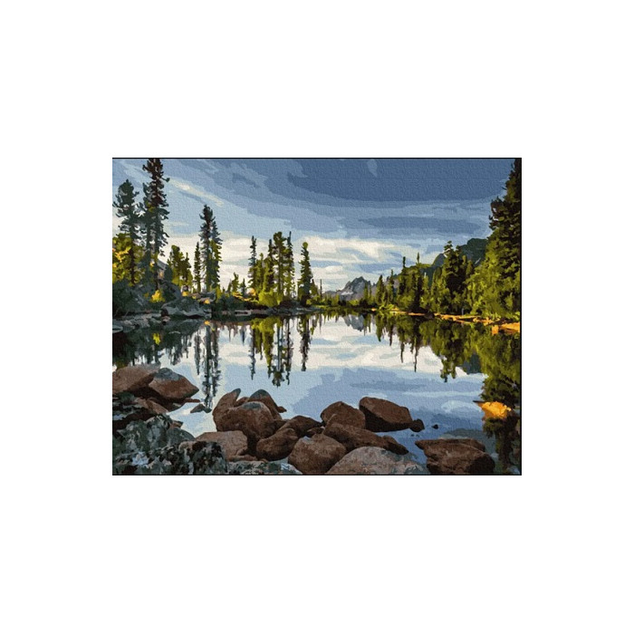 Diamantový obrázek -Jezero 30x40cm