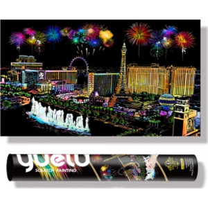 Škrabací obrázek v tubě- Las Vegas 75x52 cm
