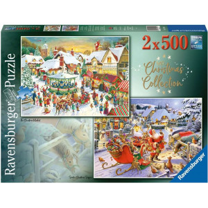 RAVENSBURGER Puzzle Vánoční kolekce No.1, 2x500 dílků