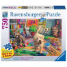 RAVENSBURGER Puzzle Roztomilí umělci XL 750 dílků
