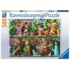RAVENSBURGER Puzzle Kočičí police 500 dílků