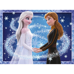RAVENSBURGER Svítící puzzle Ledové království: Sestry Anna a Elsa 500 dílků