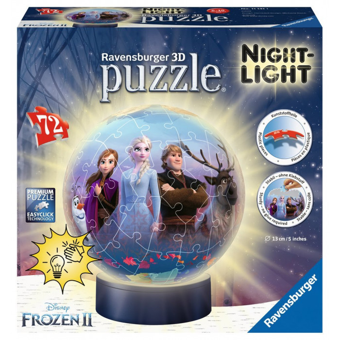 RAVENSBURGER Svítící puzzleball Ledové království 2, 72 dílků