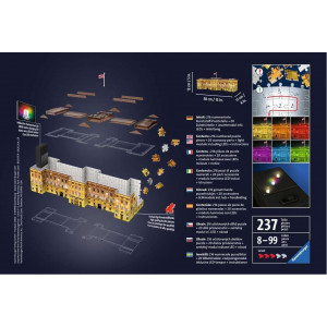 RAVENSBURGER Svítící 3D puzzle Noční edice Buckinghamský palác 216 dílků