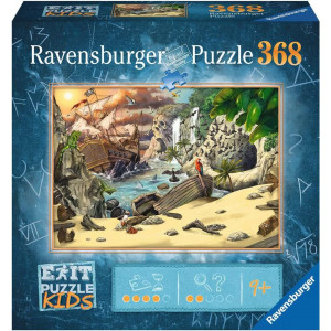 RAVENSBURGER Únikové EXIT puzzle Kids Pirátské dobrodružství 368 dílků