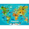 RAVENSBURGER Puzzle Mapa světa divokých zvířat XXL 150 dílků