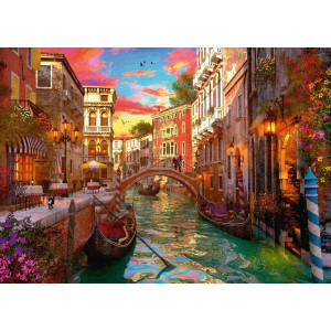 RAVENSBURGER Puzzle Romantické Benátky 1000 dílků