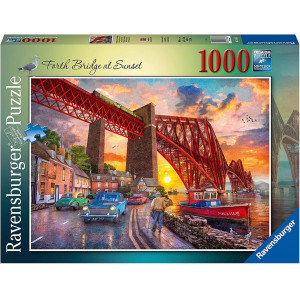 RAVENSBURGER Puzzle Forth Bridge při západu slunce, Skotsko 1000 dílků