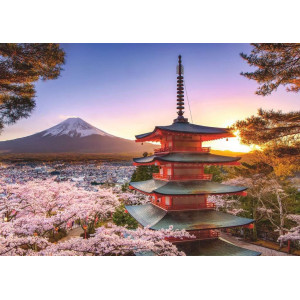 RAVENSBURGER Puzzle Rozkvetlé třešně v Japonsku 1000 dílků