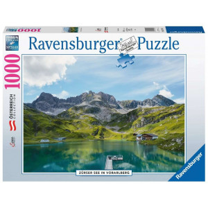 RAVENSBURGER Puzzle Zürské jezero ve Vorarlbersku, Rakousko 1000 dílků