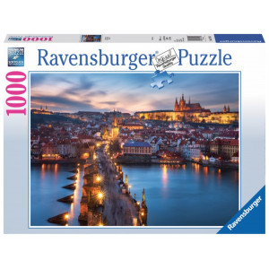 RAVENSBURGER Puzzle Noční Praha, Česká republika 1000 dílků