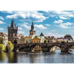 RAVENSBURGER Puzzle Pohled na Karlův most, Praha 1000 dílků