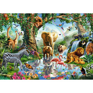 RAVENSBURGER Puzzle Dobrodružství v džungli 1000 dílků