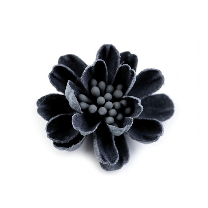 Květ 3D s pestíky v barvě květu Ø33 mm modrá tmavá 2ks, 111