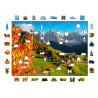 WOODEN CITY Dřevěné puzzle Santa Maddalena, Dolomity, Itálie 2v1, 1010 dílků EKO