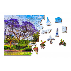 WOODEN CITY Dřevěné puzzle Jaro v Sydney 2v1, 505 dílků EKO