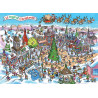 COBBLE HILL Puzzle DoodleTown: Dvanáct vánočních dnů 1000 dílků
