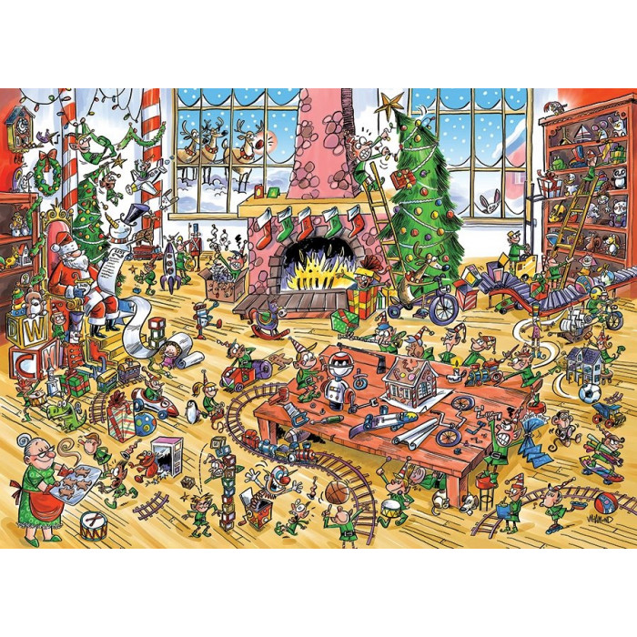 COBBLE HILL Puzzle DoodleTown: Pracující skřítkové 1000 dílků