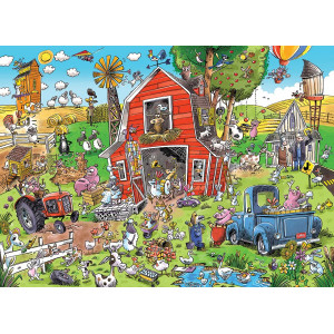 COBBLE HILL Puzzle DoodleTown: Šílená farma 500 dílků