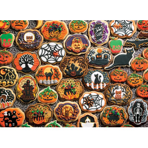 COBBLE HILL Rodinné puzzle Halloweenské perníčky 350 dílků