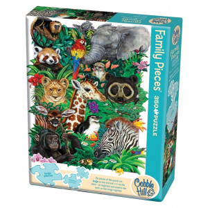 COBBLE HILL Rodinné puzzle Mláďata ze safari 350 dílků