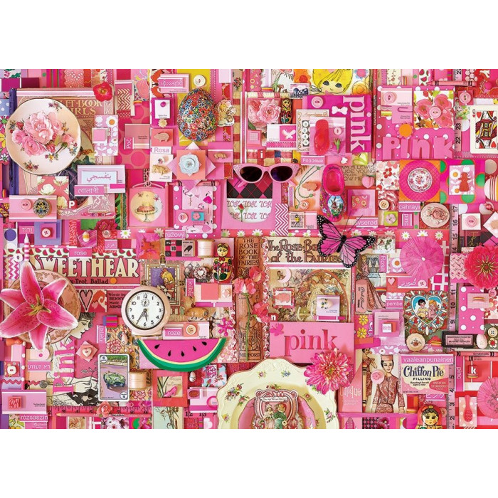 COBBLE HILL Puzzle Barvy duhy: Růžová 1000 dílků