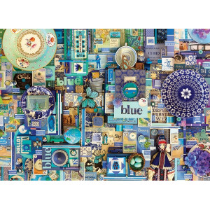 COBBLE HILL Puzzle Barvy duhy: Modrá 1000 dílků