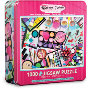 EUROGRAPHICS Puzzle v plechové krabičce Paleta barev: Makeup 1000 dílků