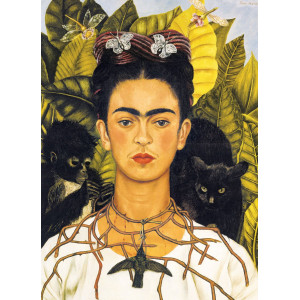 EUROGRAPHICS Puzzle Portrét Frídy Kahlo s trnovým náhrdelníkem 1000 dílků