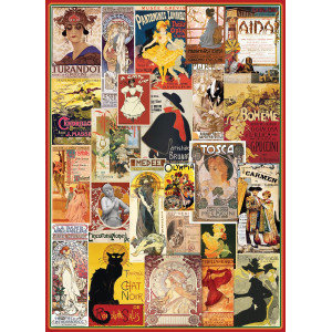 EUROGRAPHICS Puzzle Vintage plakáty z opery a divadla 1000 dílků