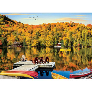 EUROGRAPHICS Puzzle Chata u jezera, Quebec 1000 dílků