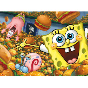 AQUARIUS Puzzle SpongeBob SquarePants: Krabí hambáče 500 dílků
