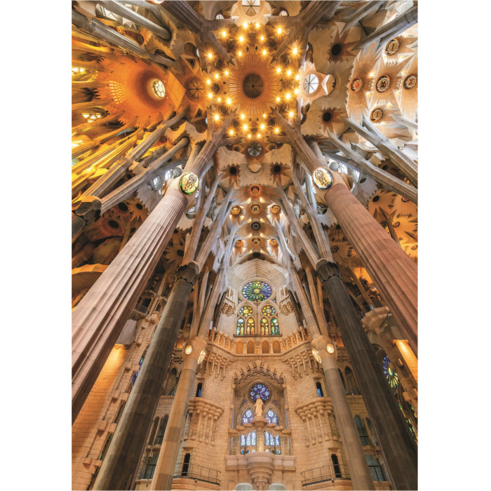 EDUCA Puzzle Sagrada Familia - interiér, Barcelona (Španělsko) 1000 dílků