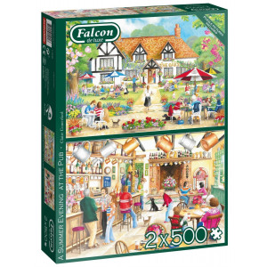 FALCON Puzzle Letní večer v hospůdce 2x500 dílků