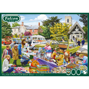 FALCON Puzzle Venkovský bleší trh u kostela 500 dílků